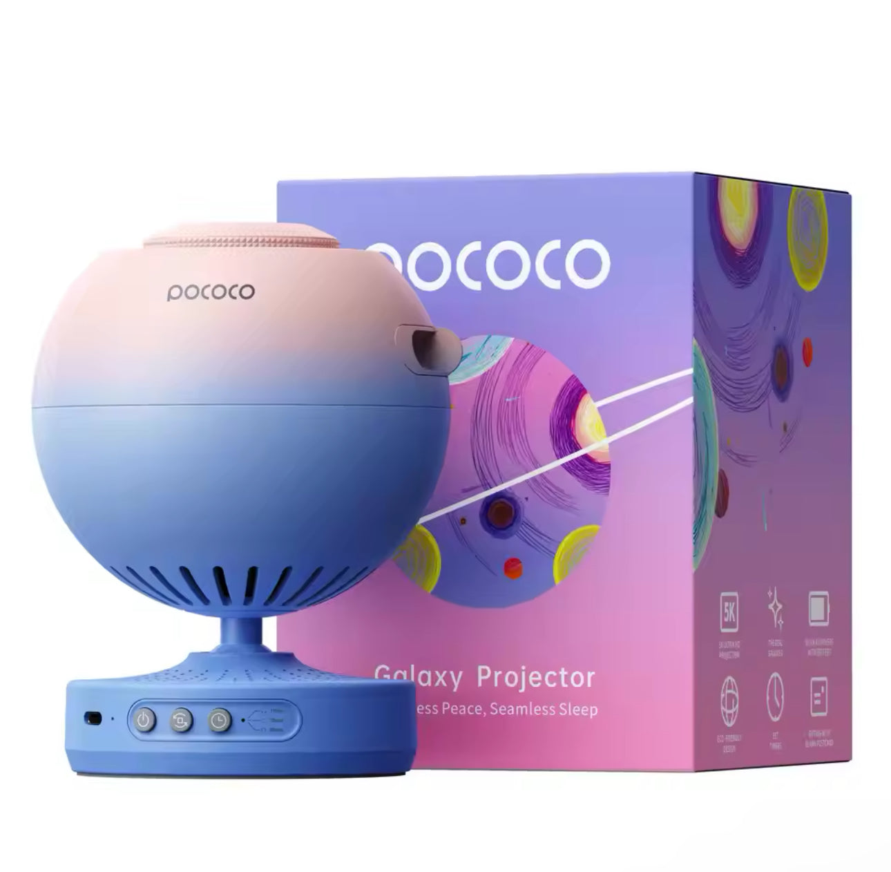 POCOCO Galaxy Projector Galaxy Light Projector Star Projector Night Light Lamp with High-Definition