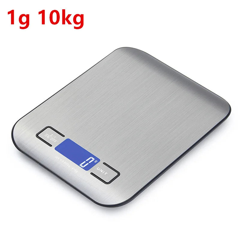 5/10KG Digital Kitchen Scale Stainless Steel Portable Kitchen Food Scale LED Display Electronic Jewelry Baking Weight Scales