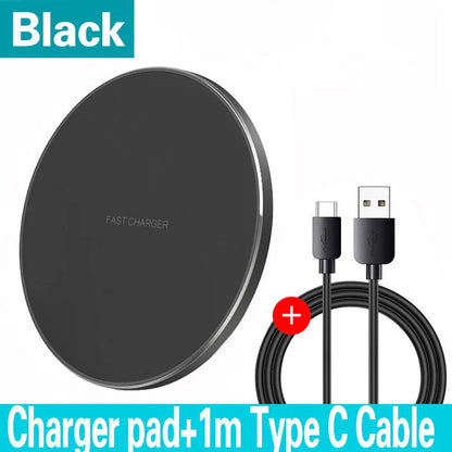 200W Wireless Charger For iPhone 14 13 16 15 Pro XS Max Mini X XR Induction Fast Wireless Charging Pad For Samsung Xiaomi Huawei