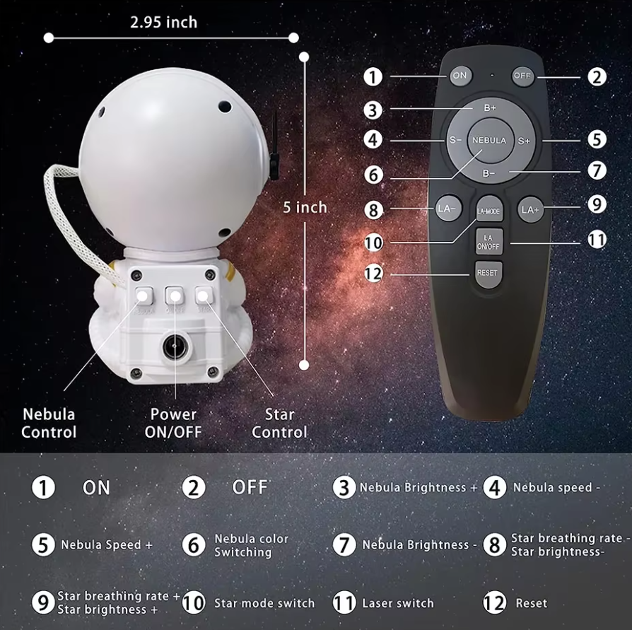 "Sleep Under the Stars: The Astronaut Projector for Better Rest and Cosmic Vibes"