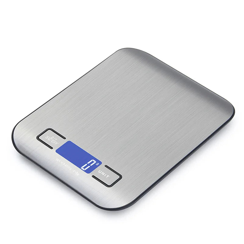 5/10KG Digital Kitchen Scale Stainless Steel Portable Kitchen Food Scale LED Display Electronic Jewelry Baking Weight Scales